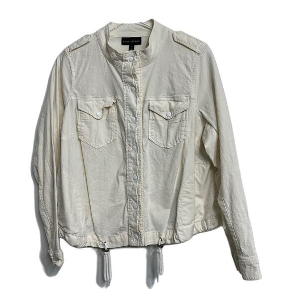 Lane Bryant Lightweight Linen Blend Jacket Ivory Size 18 - Picture 1 of 5